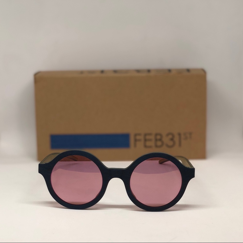 FEB31st Bamboo Eyeglasses / Blue / Size: 44 23 140